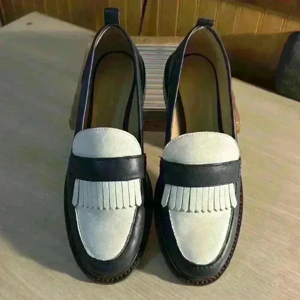 Ann Taylor Colorblock Leather Loafers